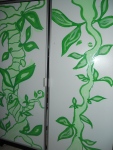 Pittura verde su pannelli